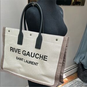 Rive Gauche Beige Canvas Tote